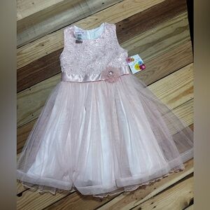 Jessica Ann Blush Pink Lace Tulle Dress